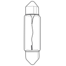 Preview: 10x BREHMA Soffitte 10W 12V C10W 41mm SV8.5-8