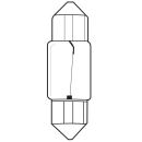 Preview: 10x Soffitten Lampen 24V 18W Sockel SV8,5