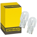 Preview: 2er Set BREHMA Glassockellampe W21W 12V 21W W3x16d T20