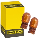 Preview: 2er Set BREHMA WY21W Orange Glassockel Blinkerlampe 12V 21W WX3x16d T20