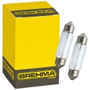 Preview: 2er Set BREHMA Soffitte 10W 12V C10W 41mm