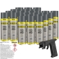 Preview: 24x BREHMA Acryl Lackspray Ral 7012 Basaltgrau matt Lack Farbe Sprühfarbe 400ml inkl. Griff