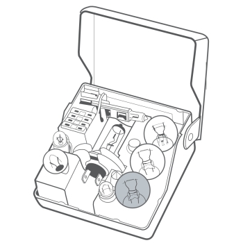 15tlg. Ersatzlampenkasten Ersatzlampenbox Ersatzlampenset 24V H7 H1