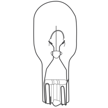 2x BREHMA Glassockellampe W16W 12V 16W W2.1x9.5d