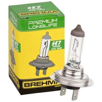 10x BREHMA Premium Longlife H7 24V 70W Lampe