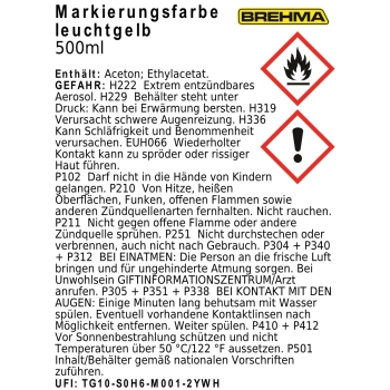 BREHMA Markierungsspray Forstspray Markierungsfarbe leuchtgelb