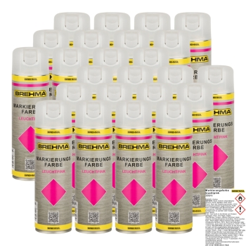 24x Markierungsspray Forstspray Markierungsfarbe leuchtpink 500ml