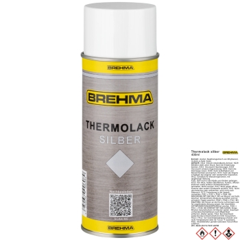 BREHMA Thermolack silber 400ml bis 600° C hitzebeständig Schutz Lack abriebfest