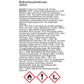 BREHMA Etikettenentferner Spray Kleberentferner 400ml Aufkleberlöser