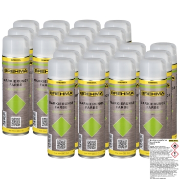 24x Markierungsspray Forstspray Markierungsfarbe leuchtgrün 500ml