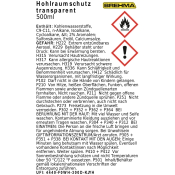 BREHMA Hohlraumschutz Hohlraumversiegelung transparent Spray 500ml