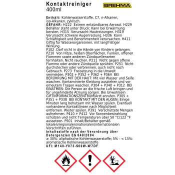 24x BREHMA Kontaktreiniger Elektronik Elektro Kontaktspray Spray 400ml mit Griff