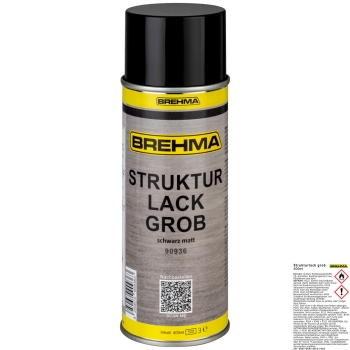 BREHMA Strukturlack grob Kunststoff Struktur lackierbar Kräusel Spray schwarz matt