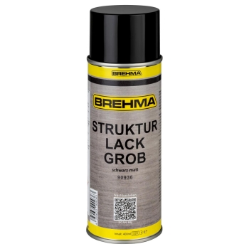 BREHMA Strukturlack grob Kunststoff Struktur lackierbar Kräusel Spray schwarz matt