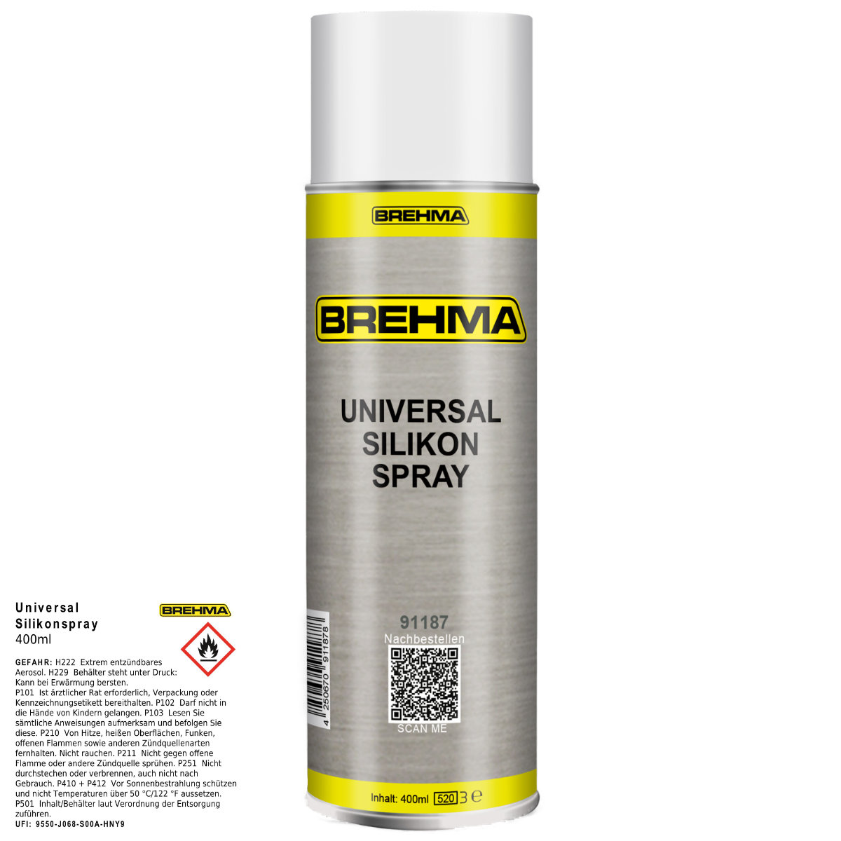 BREHMA Universal Silikonspray 400ml Schmiermittel Schmierstoff Siliconespray