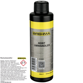 BREHMA Rostumwandler 250ml Rostentferner Rostkonverter Rostschutz Roststopp