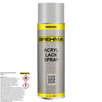 BREHMA Acryl Lackspray Ral 7035 Lichtgrau matt Lack Farbe Sprühfarbe 400ml