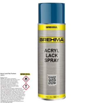 BREHMA Acryl Lackspray Ral 5010 Enzianblau glänzend Lack Farbe Sprühfarbe 400ml