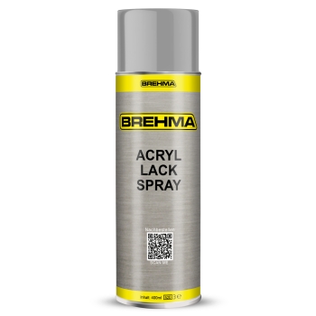 24x BREHMA Acryl Lackspray Ral 9006 Weisalu glänzend Lack Farbe Sprühfarbe 400ml inkl. Griff