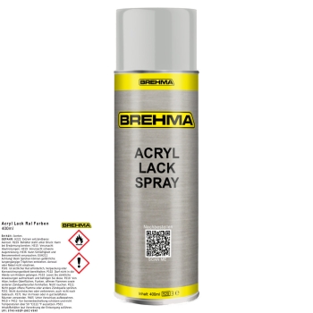 BREHMA Acryl Lackspray Ral 7035 Lichtgrau glänzend Lack Farbe Sprühfarbe 400ml