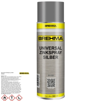 BREHMA Universal Zinkspray silber Grundierung Korrosionsschutz 400ml