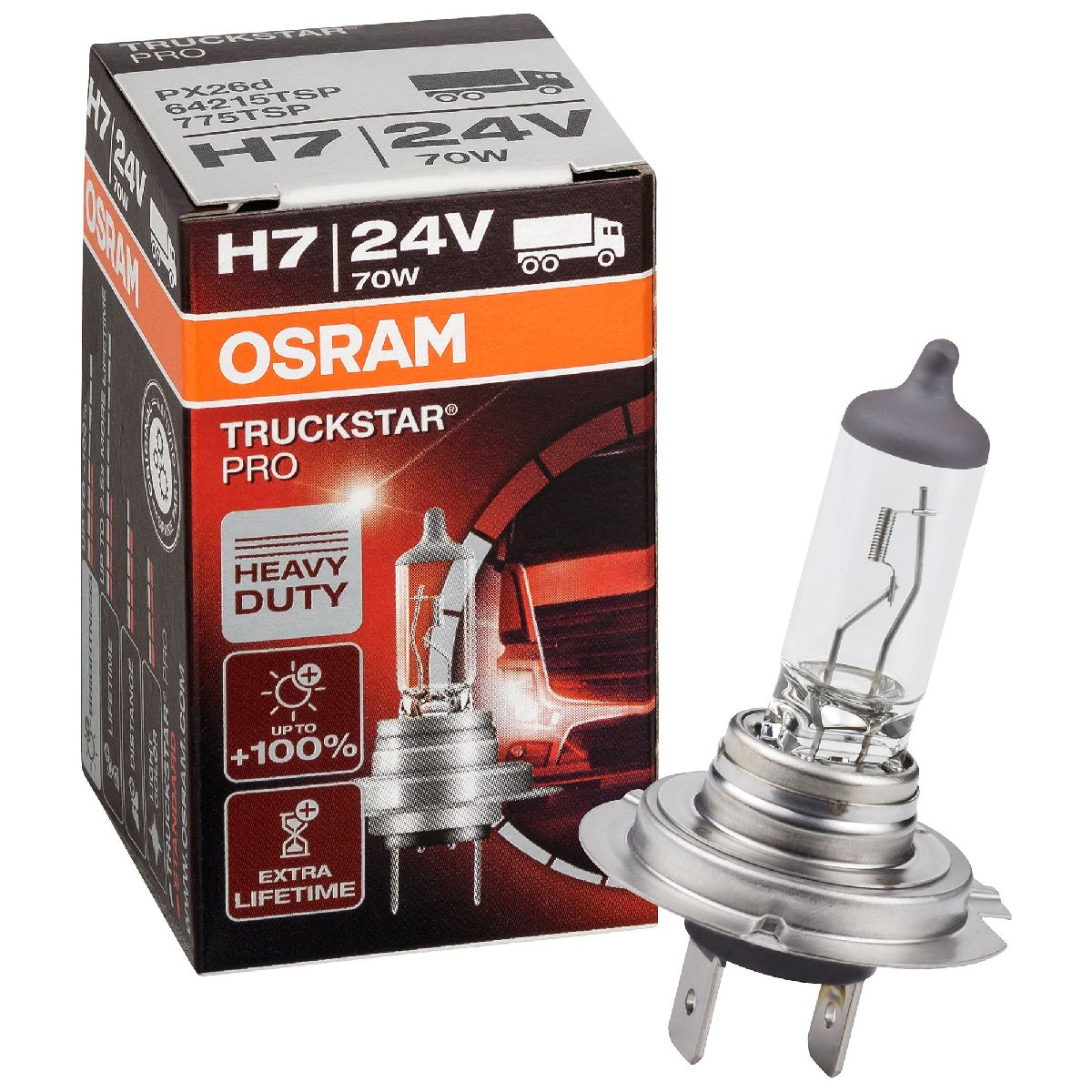 Osram Aktions-Paket - 30x H7 24V 70W P26d Original + 1x Sammel-Metallschild  LKW OS 64215_30