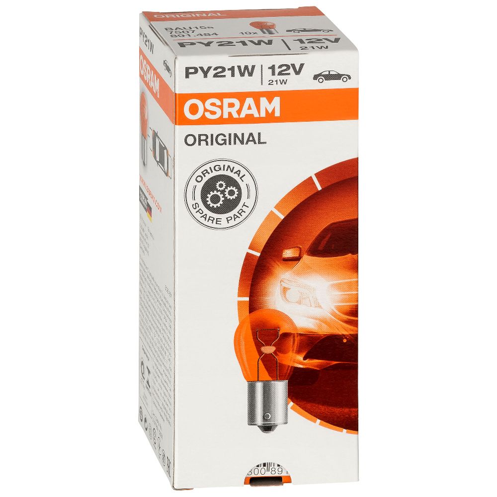2x Osram 7507 Glühbirne Orange Blinklicht Blinkerlampe PY21W 12V BAU1, 4,80  €