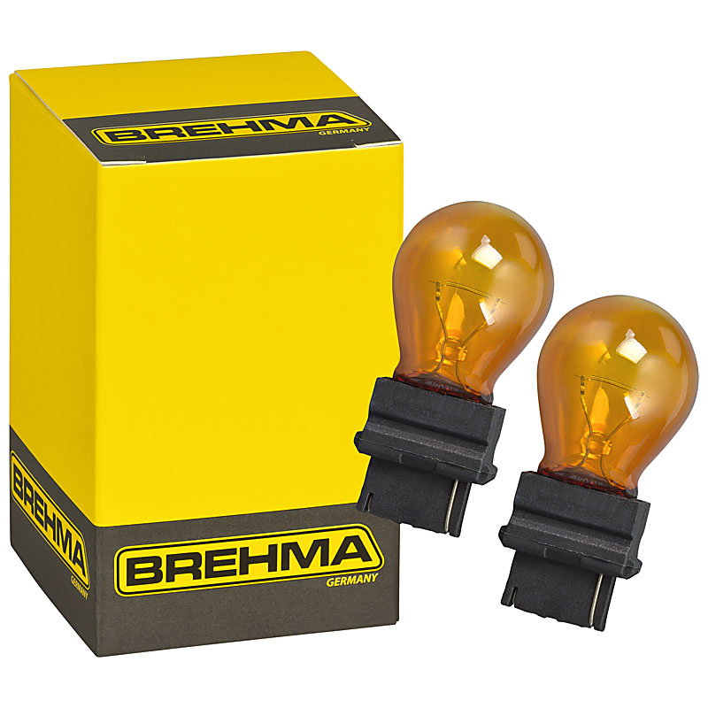 Auto-Lampen-Discount - H7 Lampen und mehr günstig kaufen - 2er Set BREHMA  PY27W W2,5x16d 12V 27W Orange US Typ 3156A