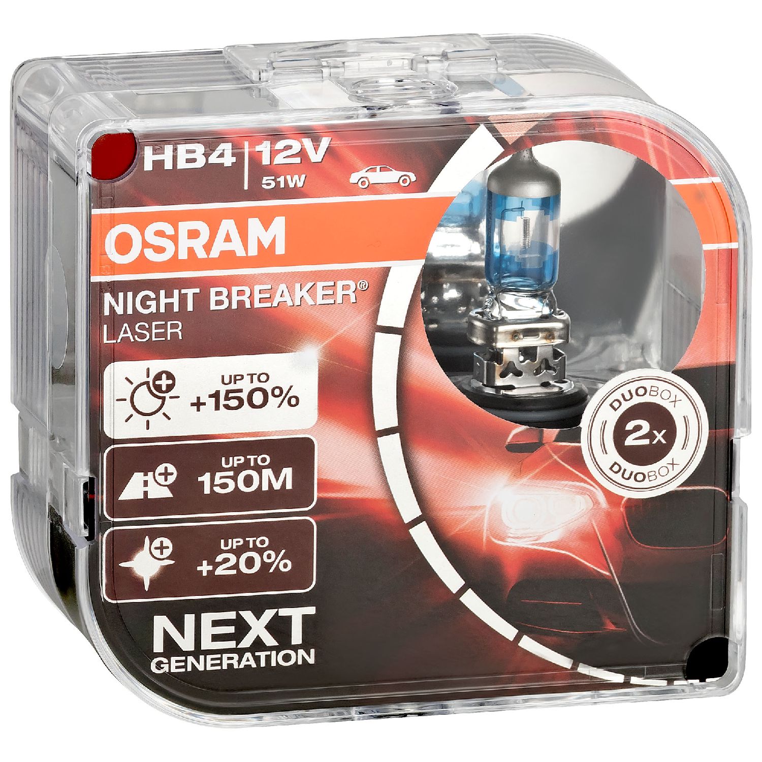 Auto-Lampen-Discount - H7 Lampen und mehr günstig kaufen - 2er Set OSRAM  Glühlampe HB4 Nightbreaker Laser +150% 12V 51W 9006NL