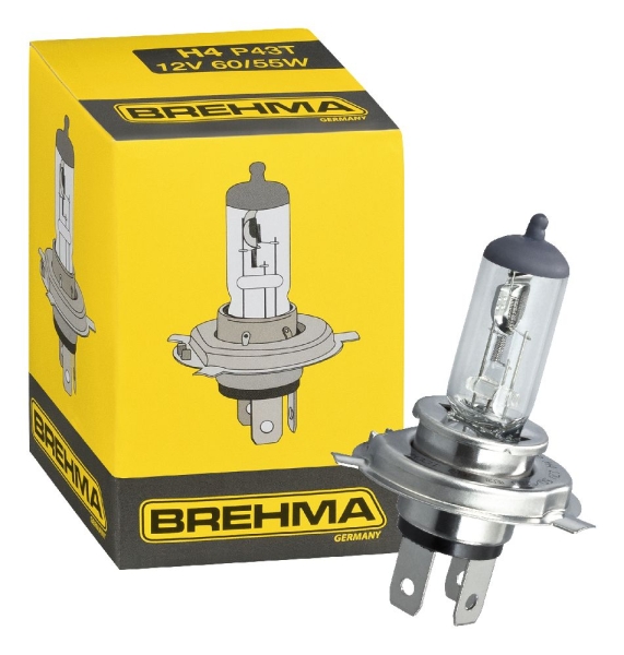 10x BREHMA Classic H4 12V 60/55W KFZ Halogen Lampe P43t