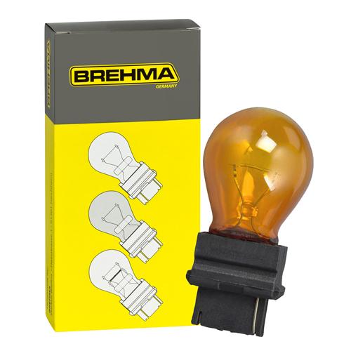 10x BREHMA PY27W W2,5x16d 12V 27W Orange US Typ 3156A