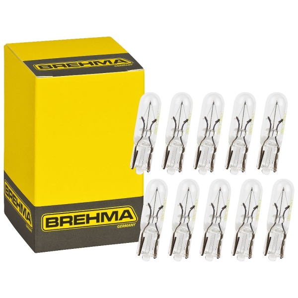 10x BREHMA T5 W2x4.6d 24V 2W