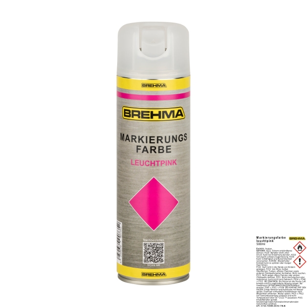 BREHMA Markierungsspray Forstspray Markierungsfarbe leuchtpink 500ml