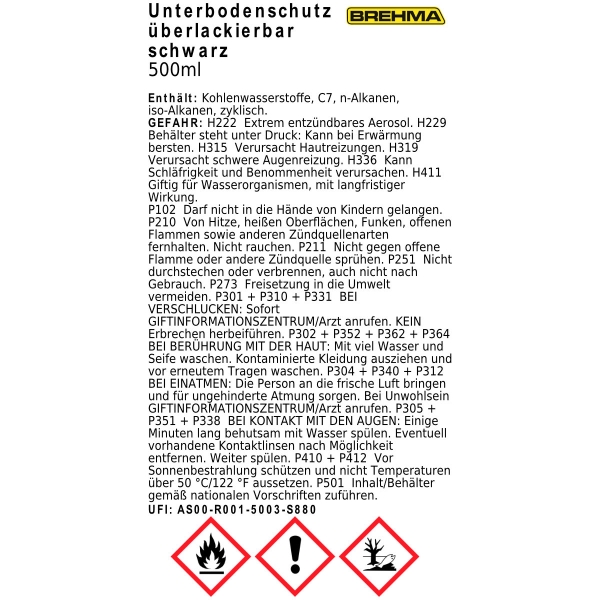 24x Unterbodenschutz Steinschlagschutz überlackierbar schwarz 500ml inkl. Griff