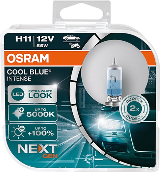 Duo Set OSRAM Glühlampe H11 Cool Blue Intense NEXT GEN PGJ19-2 12V 55W 64211CBN