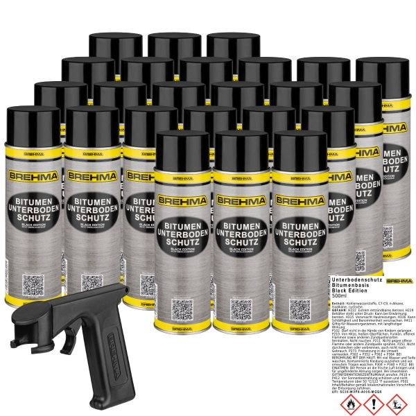 24x Bitumen Unterbodenschutz Black Edition 500ml Steinschlagschutz schwarz Griff