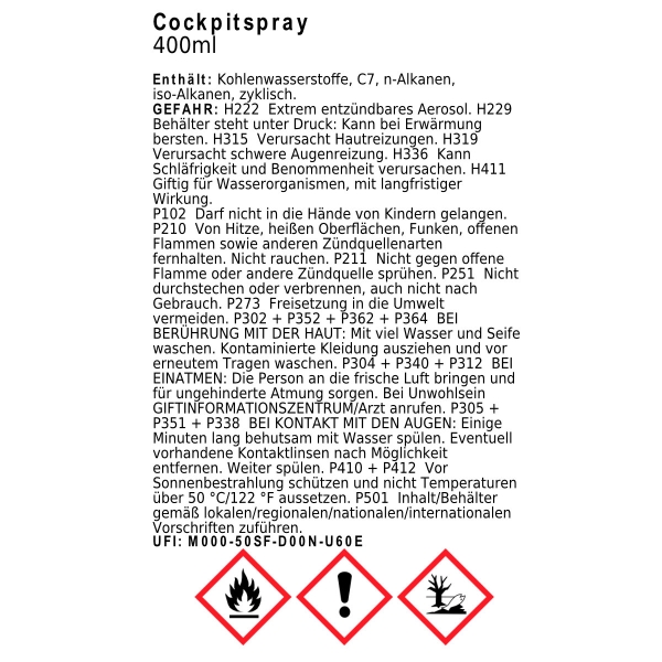 24x BREHMA Cockpitspray Innenraumpflege Cockpit Reiniger Cockpitpflege mit Griff