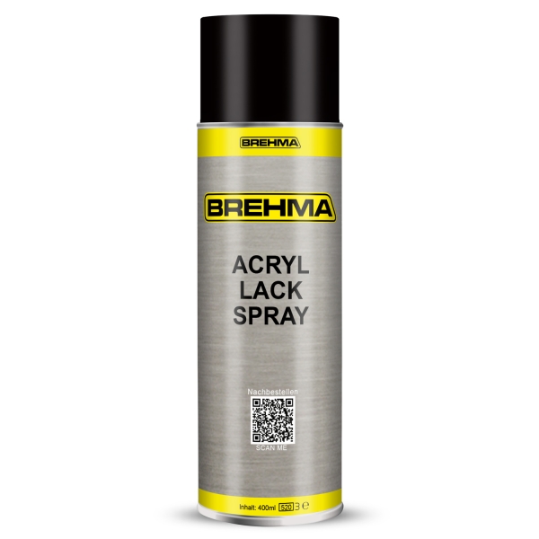 24x BREHMA Acryl Lackspray Ral 9005 Schwarz matt Lack Farbe Sprühfarbe 400ml inkl. Griff