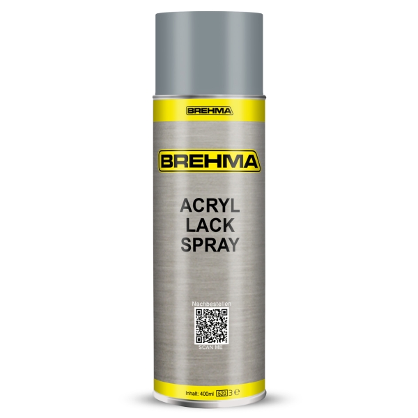 24x BREHMA Acryl Lackspray Ral 7001 Silbergrau matt Lack Farbe Sprühfarbe 400ml inkl. Griff