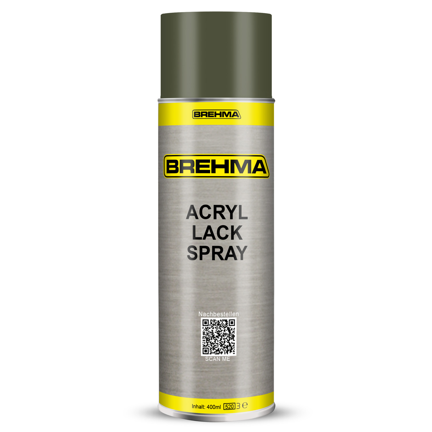 BREHMA Acryl Lackspray Ral 6003 Olivgrün matt Lack Farbe Sprühfarbe 400ml