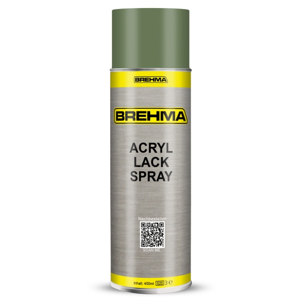 24x BREHMA Acryl Lackspray Ral 6011 Resedagrün matt Lack Farbe Sprühfarbe 400ml inkl. Griff