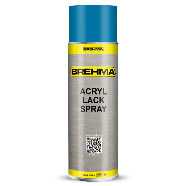 24x BREHMA Acryl Lackspray Ral 5015 Himmelblau matt Lack Farbe Sprühfarbe 400ml inkl. Griff