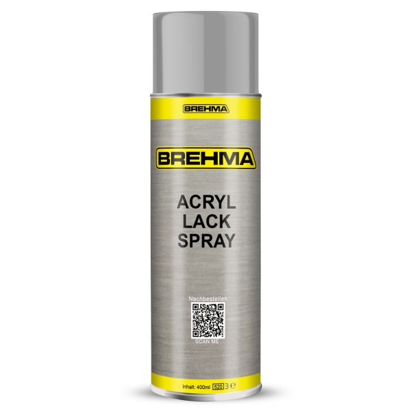 BREHMA Acryl Lackspray Ral 9006 Weisalu glänzend Lack Farbe Sprühfarbe 400ml