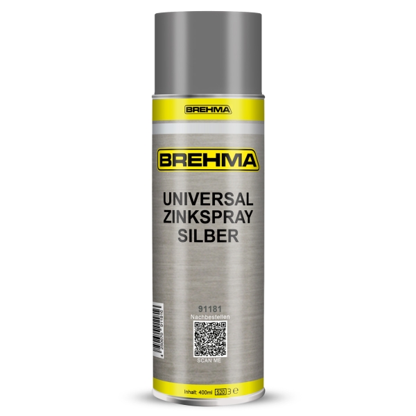 24x BREHMA Universal Zinkspray silber Grundierung Korrosionsschutz 400ml inkl. Griff