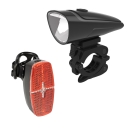 BREHMA LED Fahrradbeleuchtung SET Scheinwerfer Rücklicht Fahrradlicht Akku StVZO